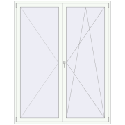 REHAU SYNEGO MD 1800x2300 мм Білий (RAL 9016) з двох сторін