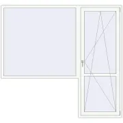 REHAU Euro 70 2310x2150 мм Білий (RAL 9016) з двох сторін REHAU Euro 70 2310x2150 мм Білий (RAL 9016) з двох сторін