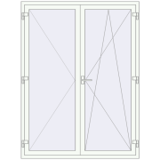 REHAU Euro 60 1500x2000 мм Білий (RAL 9016) з двох сторін