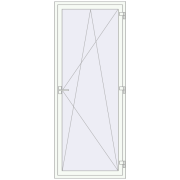 REHAU Euro 70 1000x2400 мм Білий (RAL 9016) з двох сторін
