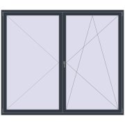 REHAU SYNEGO MD 2500x2100 мм ANTHRACITE_GREY_STRUKTURAL з двох сторін REHAU SYNEGO MD 2500x2100 мм ANTHRACITE_GREY_STRUKTURAL з двох сторін