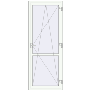 REHAU Euro 60 820x2140 мм Білий (RAL 9016) з двох сторін REHAU Euro 60 820x2140 мм Білий (RAL 9016) з двох сторін