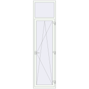 REHAU Euro 60 700x2700 мм Білий (RAL 9016) з двох сторін