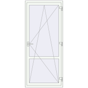 REHAU Euro 60 900x2050 мм Білий (RAL 9016) з двох сторін
