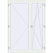 REHAU Euro 70 1500x2100 мм Білий (RAL 9016) з двох сторін