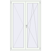 REHAU Euro 70 1220x2000 мм Білий (RAL 9016) з двох сторін