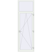 REHAU Euro 60 850x2700 мм Білий (RAL 9016) з двох сторін