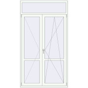 Балконні двері 1300x2350 мм REHAU Euro 60 Балконні двері 1300x2350 мм REHAU Euro 60