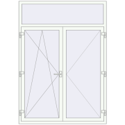 REHAU Euro 60 1500x2100 мм Білий (RAL 9016) з двох сторін