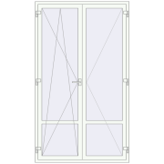 REHAU Euro 70 1400x2400 мм Білий (RAL 9016) з двох сторін