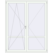 Балконні двері 1700x2100 мм REHAU Euro 60 Білий (RAL 9016) з двох сторін