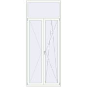 REHAU Euro 70 1200x3000 мм Білий (RAL 9016) з двох сторін
