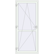 REHAU Euro 60 900x2100 мм Білий (RAL 9016) з двох сторін REHAU Euro 60 900x2100 мм Білий (RAL 9016) з двох сторін