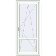 REHAU Euro 60 770x1780 мм Білий (RAL 9016) з двох сторін
