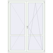 REHAU Euro 70 1710x2380 мм Білий (RAL 9016) з двох сторін