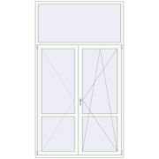 REHAU SYNEGO MD 1560x2760 мм Білий (RAL 9016) з двох сторін