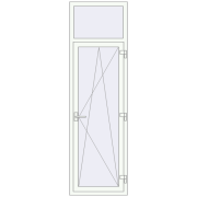 REHAU Euro 70 670x2249 мм Білий (RAL 9016) з двох сторін