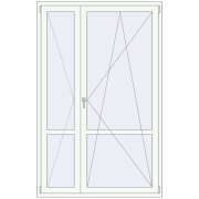 REHAU SYNEGO MD 1380x2150 мм Білий (RAL 9016) з двох сторін