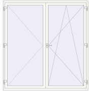 REHAU Euro 70 2000x2100 мм Білий (RAL 9016) з двох сторін