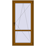 REHAU Euro 60 860x1820 мм GOLDEN OAK з двох сторін