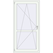 REHAU Euro 60 900x1800 мм Білий (RAL 9016) з двох сторін