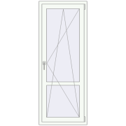 REHAU Euro 60 700x1800 мм Білий (RAL 9016) з двох сторін