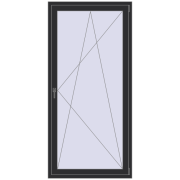 Балконні двері 1000x2100 мм REHAU SYNEGO MD ANTHRACITE_GREY_GLATT з двох сторін