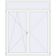 REHAU Euro 60 1850x2250 мм Білий (RAL 9016) з двох сторін