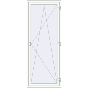 Балконні двері 900x2300 мм REHAU Euro 60 Білий (RAL 9016) з двох сторін