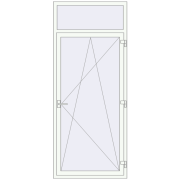 REHAU SYNEGO MD 990x2370 мм Білий (RAL 9016) з двох сторін