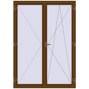 REHAU SYNEGO MD 1500x2100 мм WALNUT з двох сторін