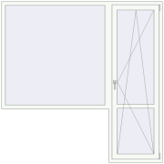 REHAU Euro 70 2101x2100 мм Білий (RAL 9016) з двох сторін