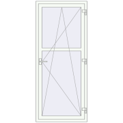 REHAU Euro 60 850x2000 мм Білий (RAL 9016) з двох сторін