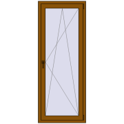 REHAU Euro 60 740x1890 мм GOLDEN OAK з двох сторін