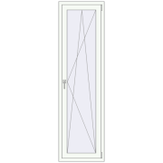 Балконні двері 600x2100 мм REHAU Euro 70 Білий (RAL 9016) з двох сторін
