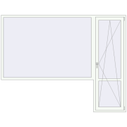 REHAU SYNEGO MD 2700x2100 мм Білий (RAL 9016) з двох сторін