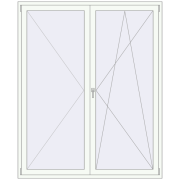 REHAU Euro 60 1800x2150 мм Білий (RAL 9016) з двох сторін REHAU Euro 60 1800x2150 мм Білий (RAL 9016) з двох сторін