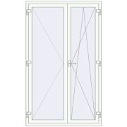 REHAU Euro 60 1270x2100 мм Білий (RAL 9016) з двох сторін