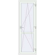 Балконні двері 700x2150 мм REHAU Euro 70 Білий (RAL 9016) з двох сторін