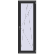 REHAU Euro 60 700x2000 мм ANTHRACITE_GREY_GLATT з двох сторін