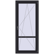 REHAU SYNEGO MD 830x1900 мм BLACK_ULTI-MATT з двох сторін REHAU SYNEGO MD 830x1900 мм BLACK_ULTI-MATT з двох сторін