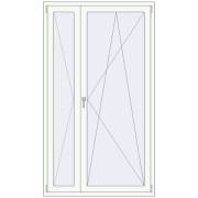 REHAU Euro 60 1200x2100 мм Білий (RAL 9016) з двох сторін