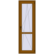 REHAU Euro 60 600x1900 мм GOLDEN OAK з двох сторін