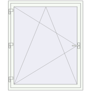 REHAU Euro 60 1300x1550 мм Білий (RAL 9016) з двох сторін REHAU Euro 60 1300x1550 мм Білий (RAL 9016) з двох сторін