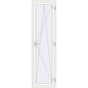 REHAU Euro 60 620x2250 мм Білий (RAL 9016) з двох сторін REHAU Euro 60 620x2250 мм Білий (RAL 9016) з двох сторін