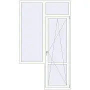 REHAU Euro 60 1450x2500 мм Білий (RAL 9016) з двох сторін