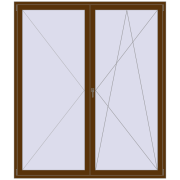 REHAU Euro 70 2020x2350 мм WALNUT з двох сторін