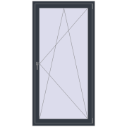 REHAU Euro 60 1000x2000 мм ANTHRACITE_GREY_STRUKTURAL з двох сторін