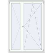 REHAU Euro 60 1420x2070 мм Білий (RAL 9016) з двох сторін