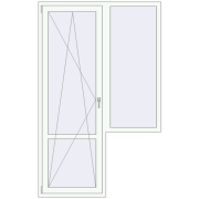 REHAU Euro 70 1380x2200 мм Білий (RAL 9016) з двох сторін REHAU Euro 70 1380x2200 мм Білий (RAL 9016) з двох сторін
